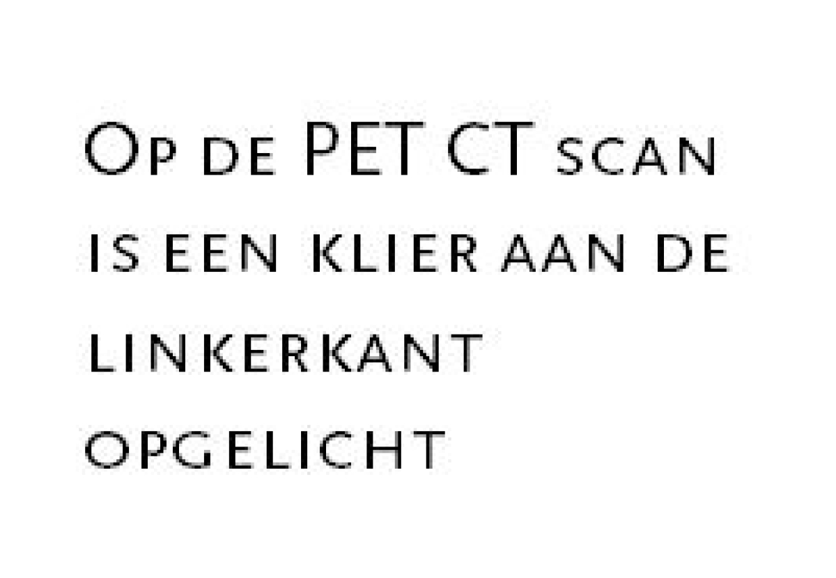 origineel op de petscan